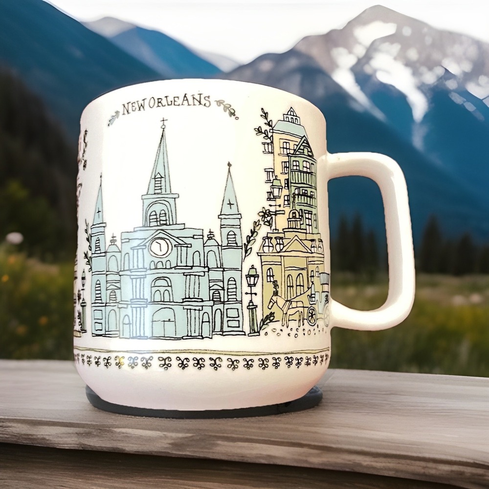 The‎ Parish Line New Orleans City Skyline Ceramic Coffee Mug Cup Dishwasher Safe
